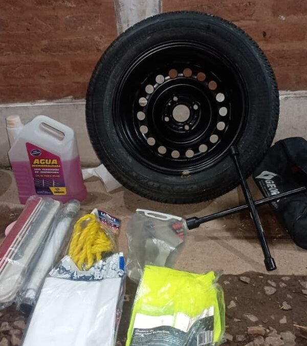 Lo sorprendieron con una rueda robada y terminó detenido