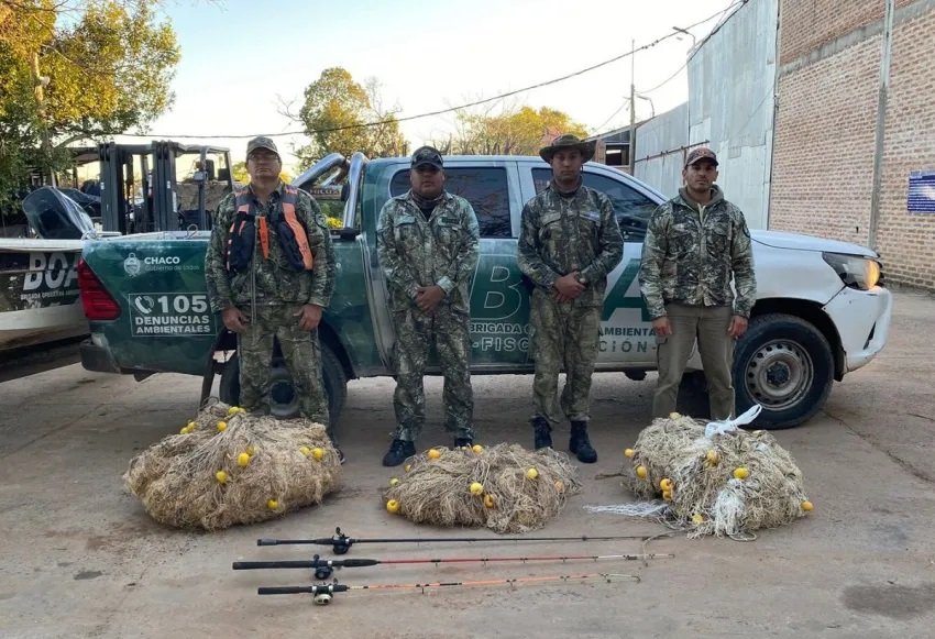 Personal de BOA realizó controles en el río Paraná: secuestraron mallones y sábalos
